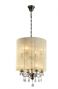 Plush Ivory Shade Double Crystal Chandelier